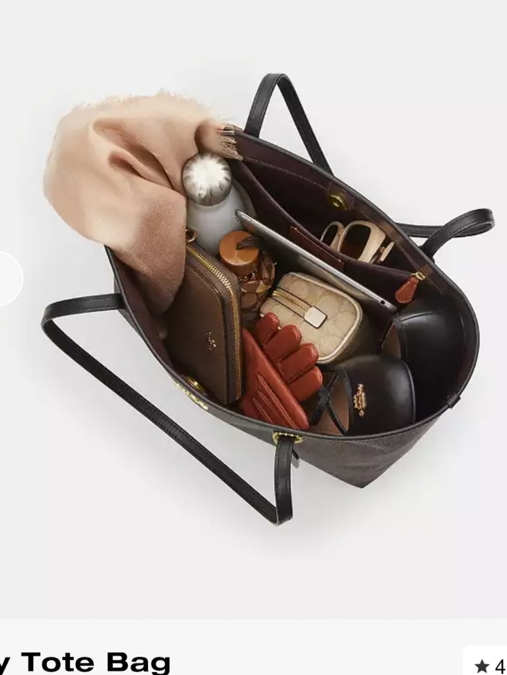 Coach Signature Canvas City Tote Bag - Picture 6 of 8